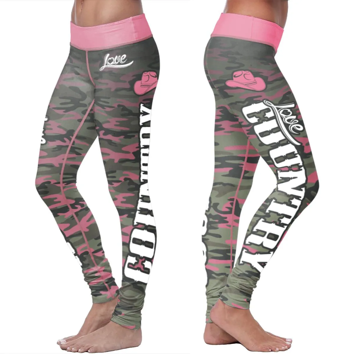 Pink Camo Country Leggings