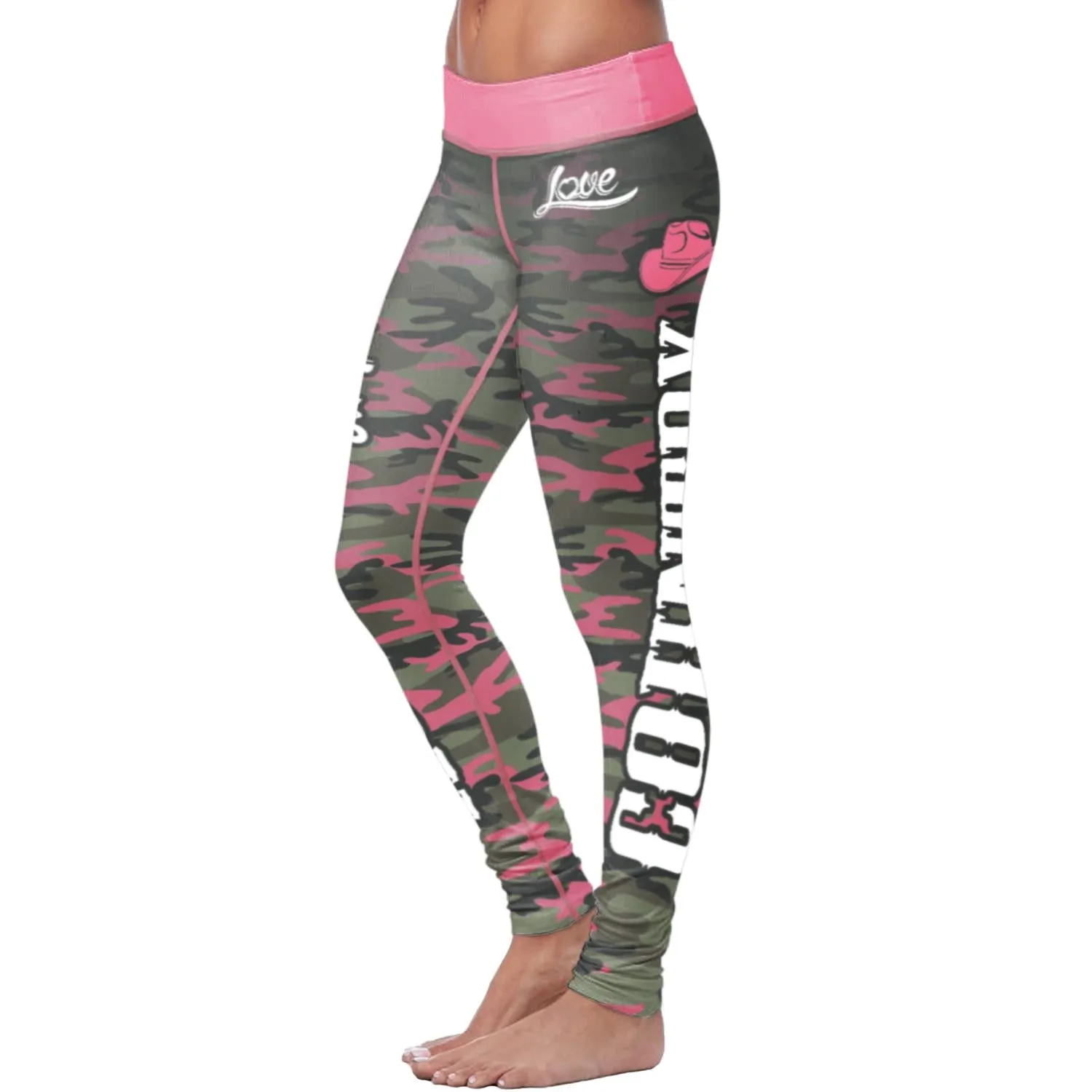 Pink Camo Country Leggings