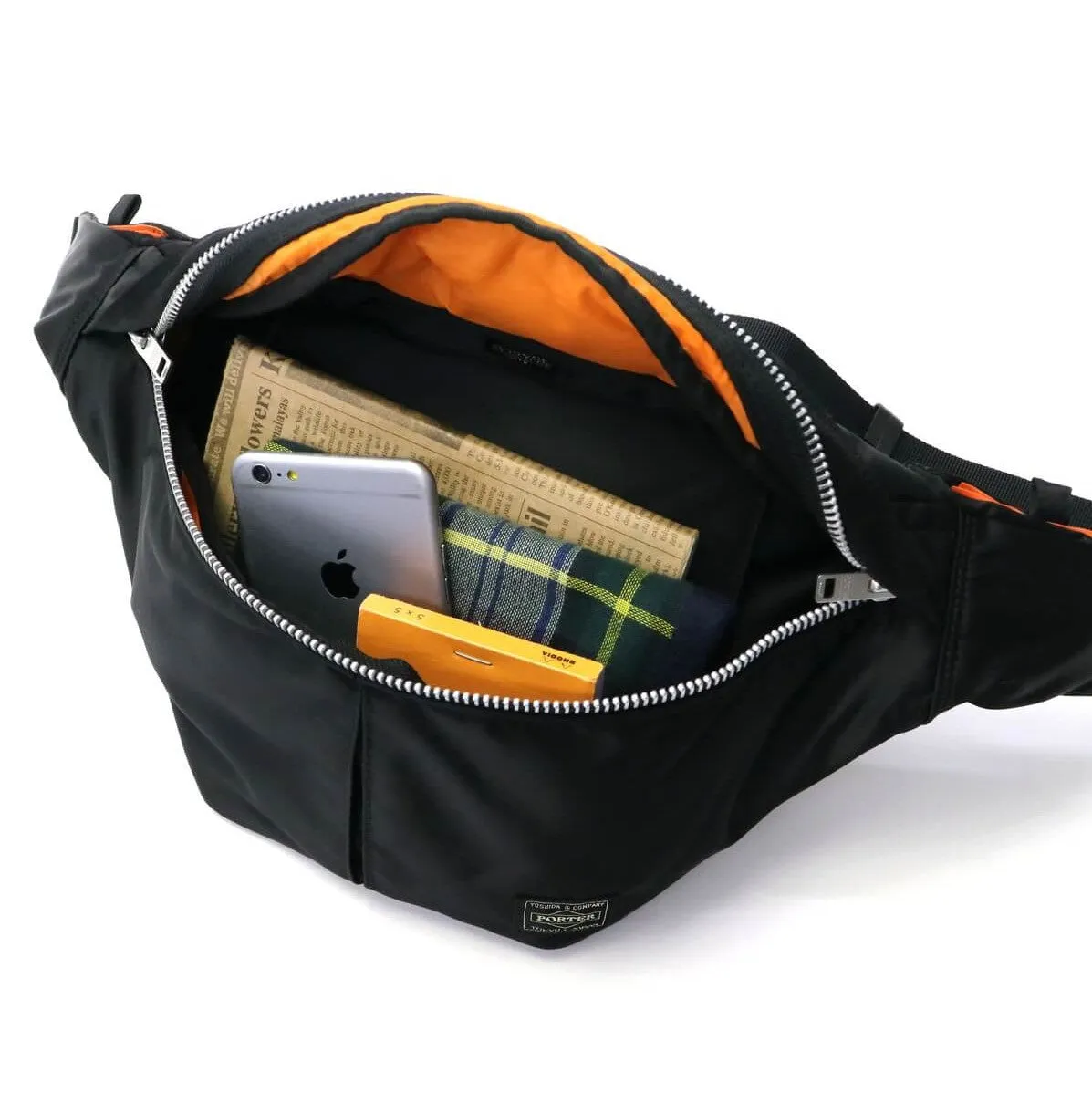 Porter Yoshida Japan Tanker Waist Bag Large Black [622-76628]