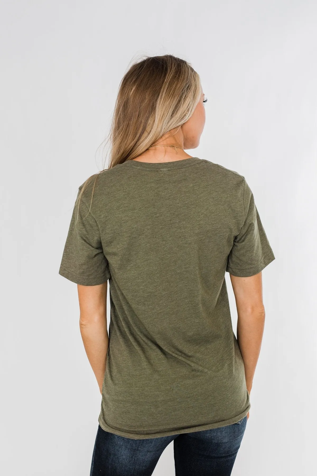 Pumpkin Spice And Everything Nice Graphic Tee- Olive