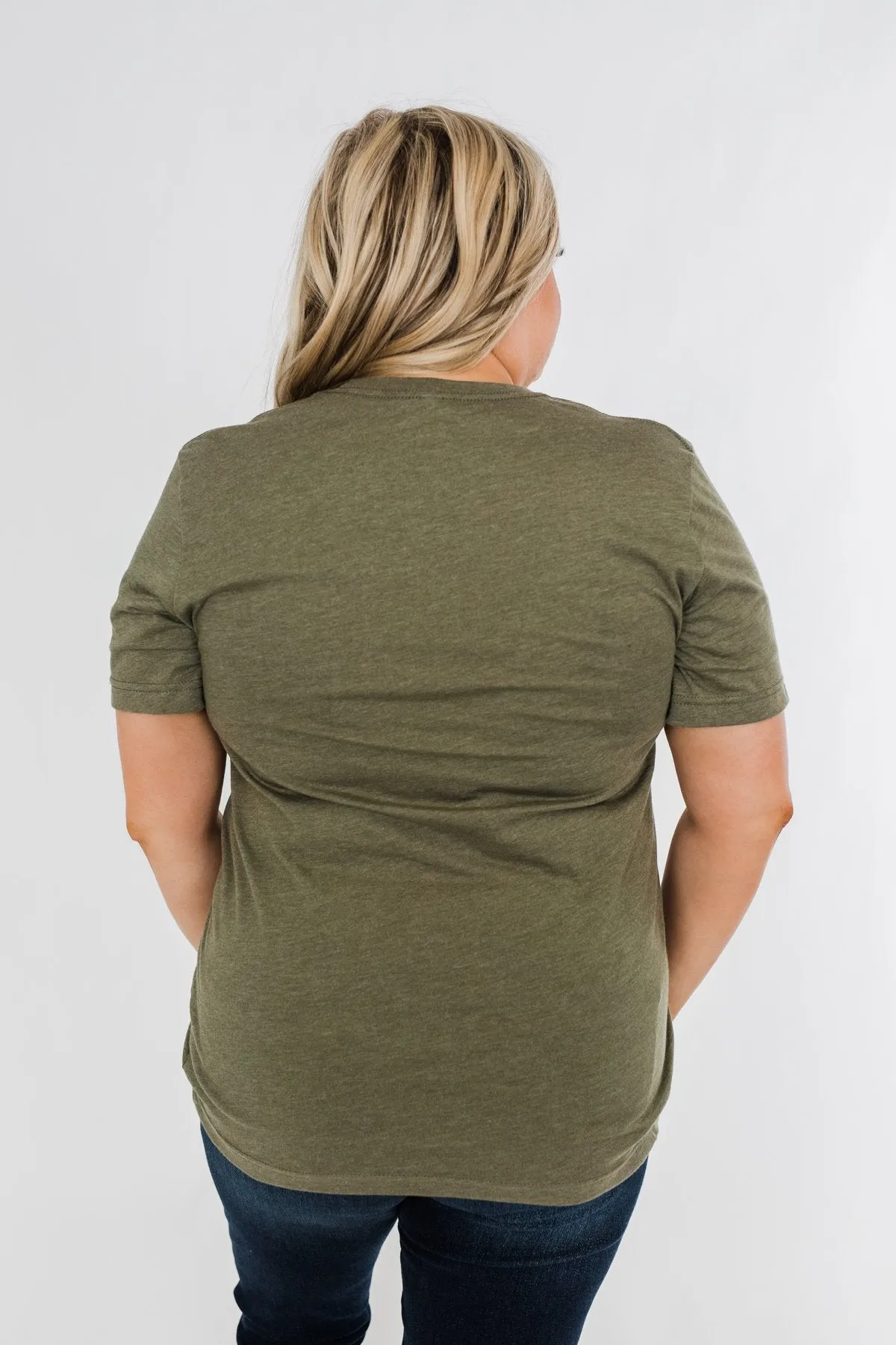 Pumpkin Spice And Everything Nice Graphic Tee- Olive