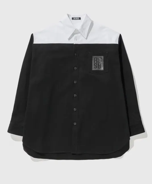 RAF SIMONS  |Button-down Monogram Street Style Long Sleeves Plain Cotton