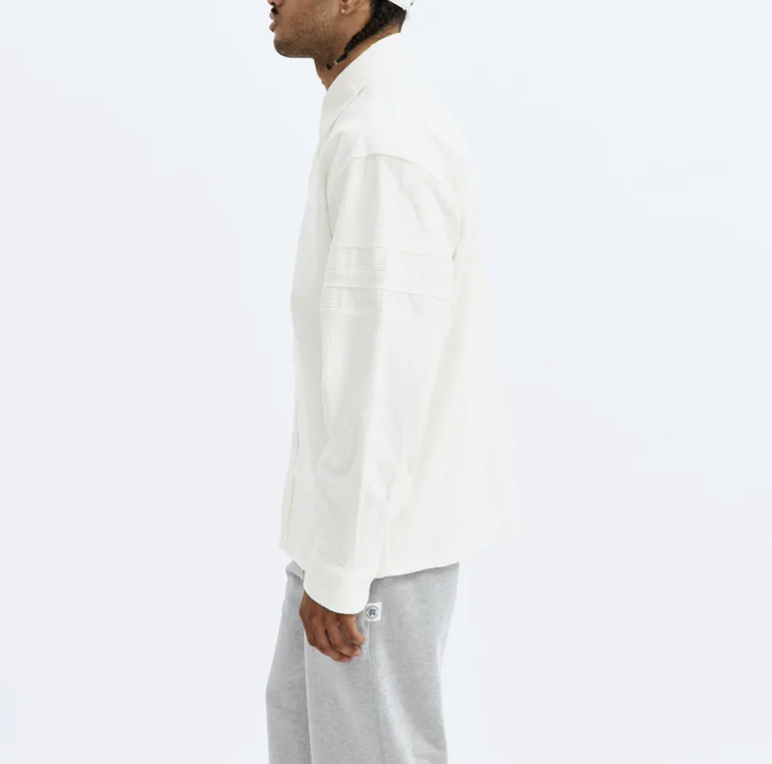 REIGNING CHAMP  |Button-down Stripes Unisex Corduroy Blended Fabrics