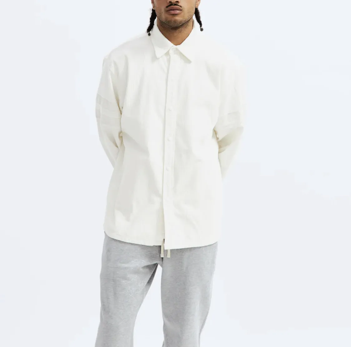 REIGNING CHAMP  |Button-down Stripes Unisex Corduroy Blended Fabrics