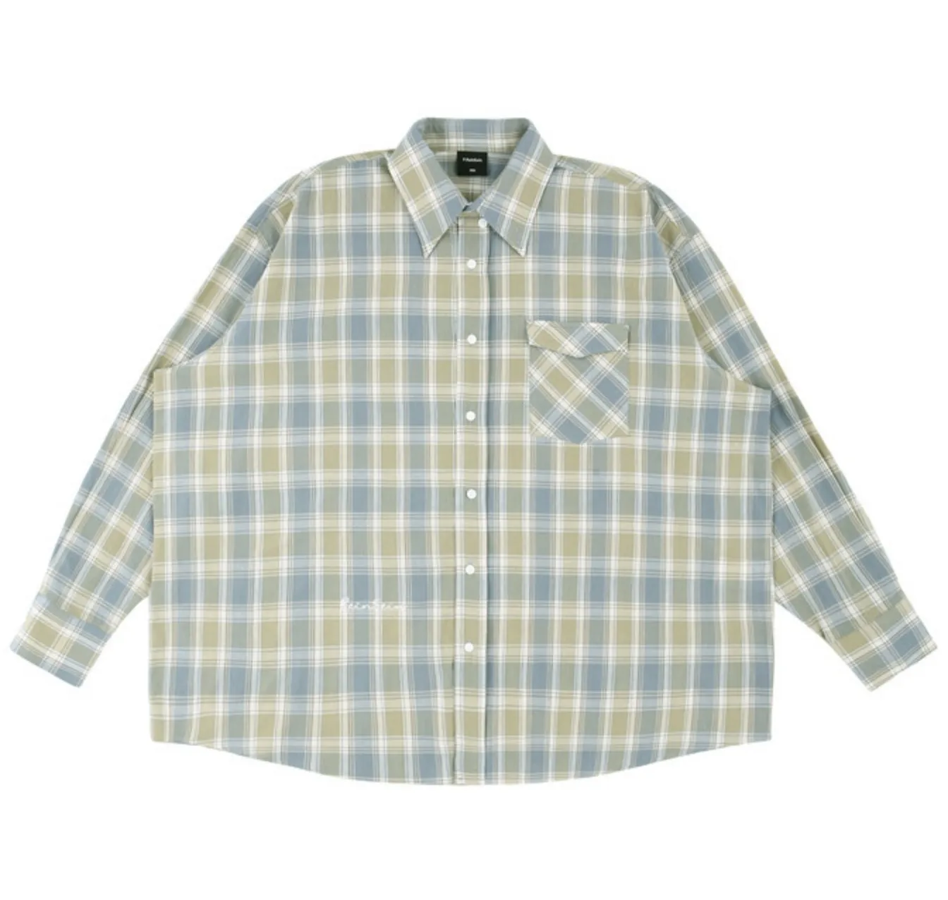 ReinSein  |Button-down Tartan Unisex Street Style Long Sleeves Cotton