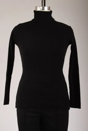 Renee Black Ribbed Turtleneck