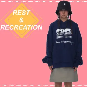 Rest & Recreation  |Unisex Street Style Long Sleeves Plain Cotton Oversized Logo