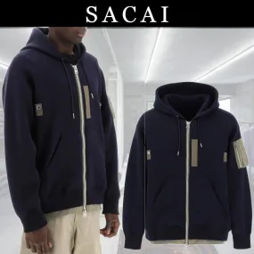 sacai  |Unisex Nylon Blended Fabrics Street Style Bi-color