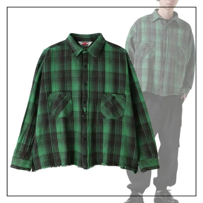 Saint Mxxxxxx  |Button-down Other Plaid Patterns Street Style Bi-color