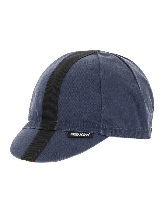 SANTINI UCI OFFICIAL CYCLING CAP NAUTICA BLUE ACCESSORY