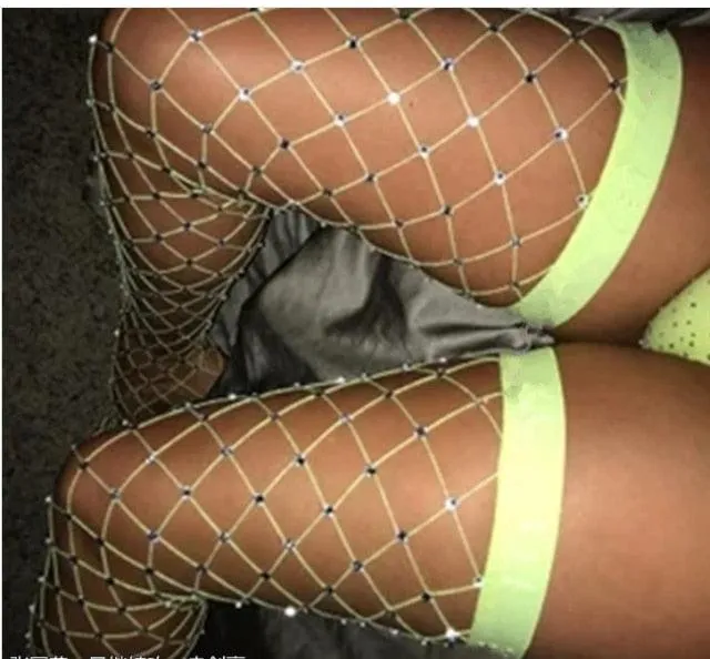 Sexy Women Fishnet Stockings Tights Crystal Rhinestone Lady Nylon Stockings