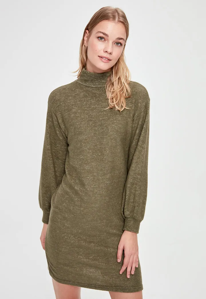 Soft Textured Turtleneck Night Dress