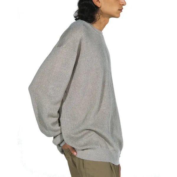 SOPHNET.  |Crew Neck Linen Low Gauge Long Sleeves Plain Vests & Gillets