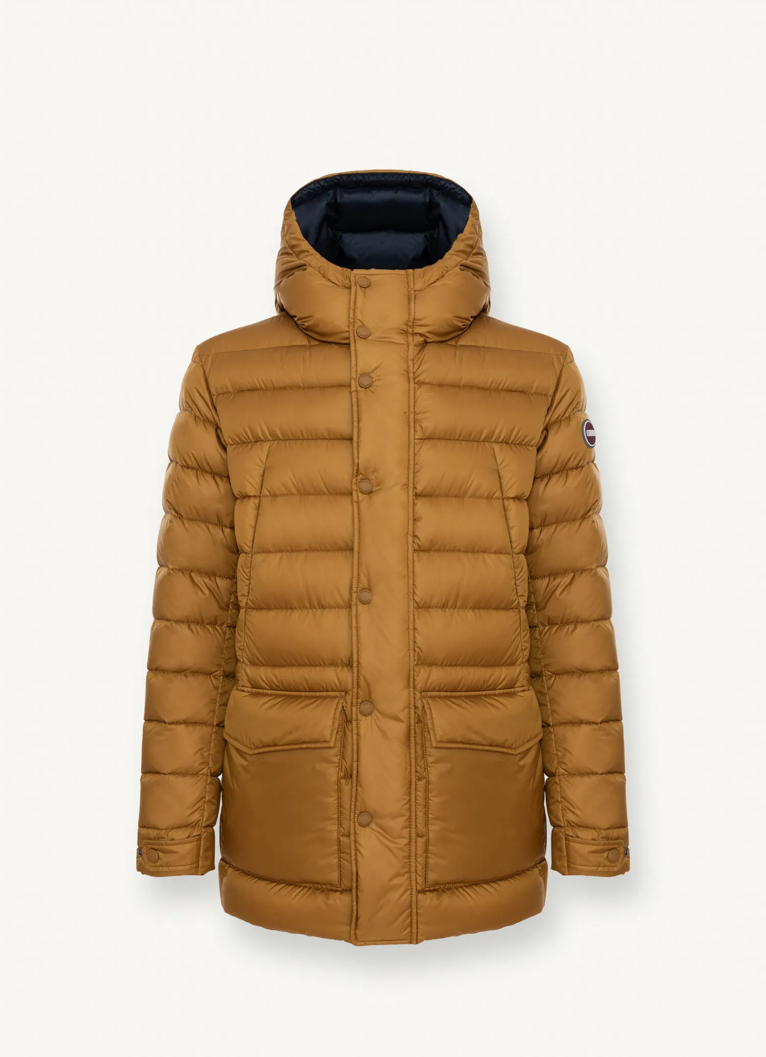 Sporty hooded down jacket-