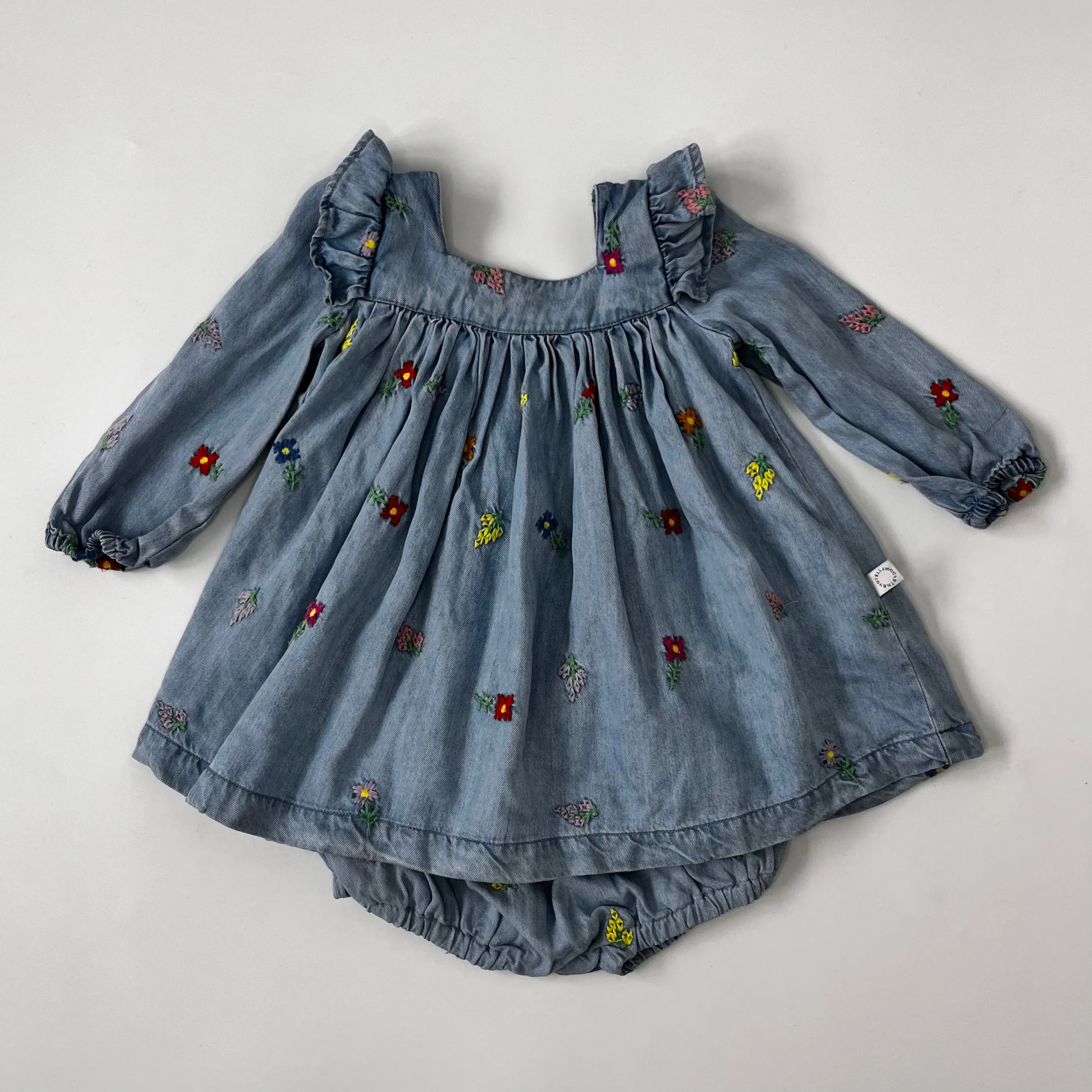 Stella McCartney Embroidered Denim Dress: 12 Months