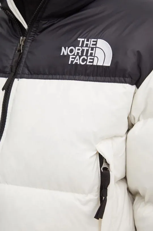 The North Face down jacket Nuptse Short Jacket women's beige color NF0A5GGEROU1