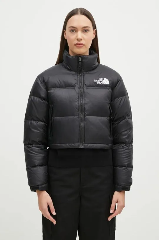 The North Face down jacket NUPTSE SHORT JACKET women's black color