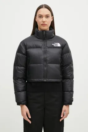 The North Face down jacket NUPTSE SHORT JACKET women's black color