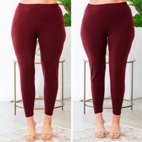 To Be True Leggings, Dark Burgundy