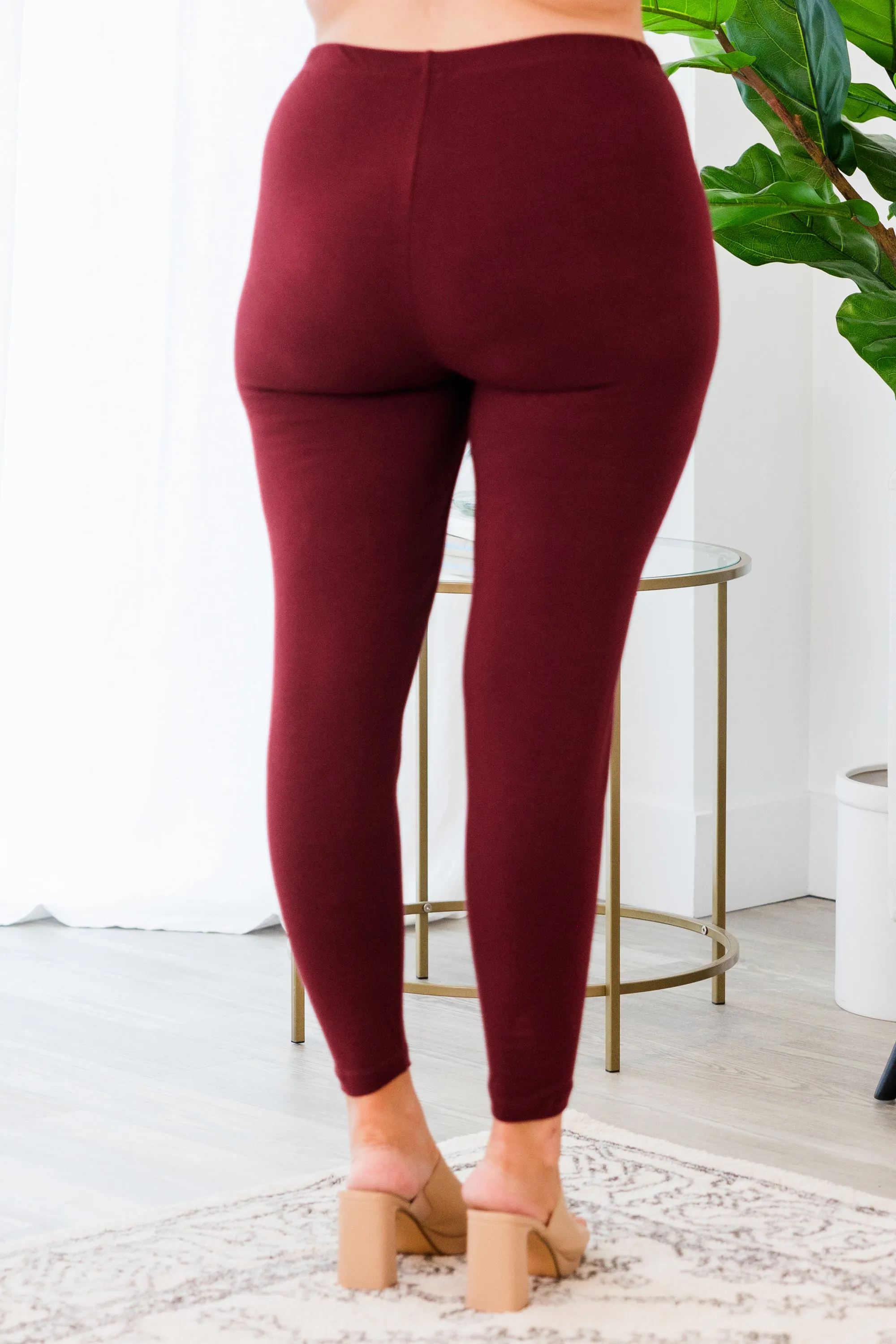 To Be True Leggings, Dark Burgundy