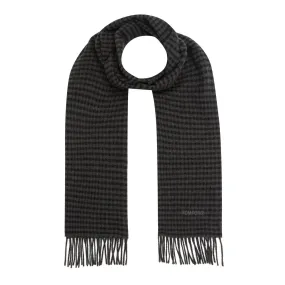 TOM FORD Fringed Check Print Scarf - Grey