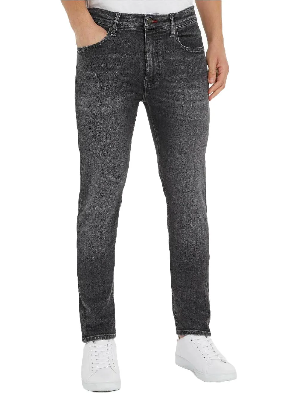 Tommy Hilfiger Jeans Uomo Slim Bleecker Pstr Mw0mw32086 Nero