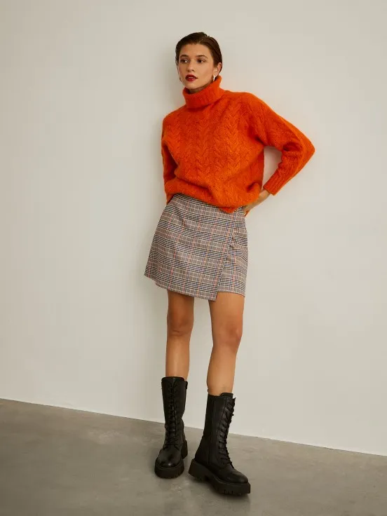 Turtleneck sweater with alpaca wool