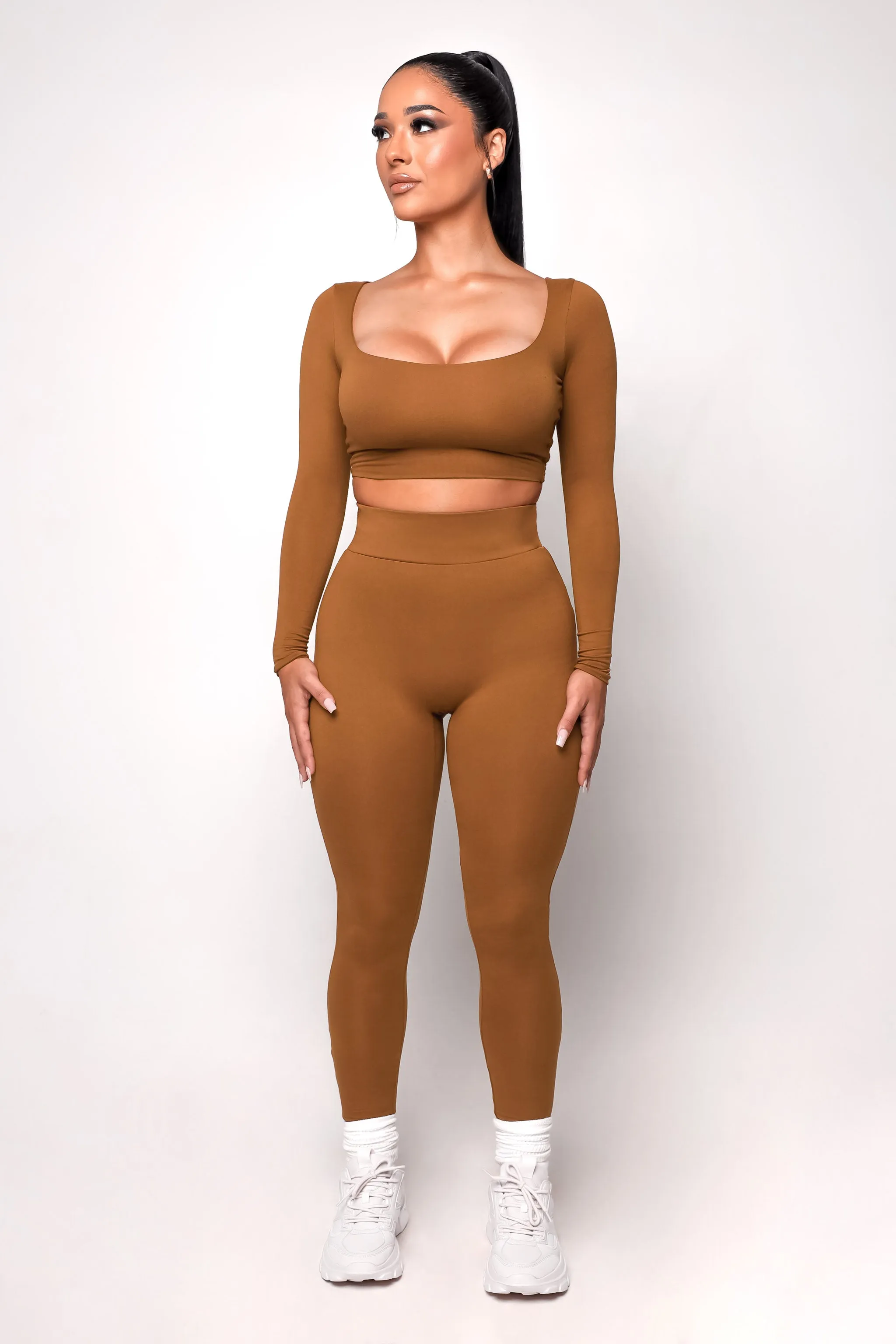 Ultra High Waisted Leggings - Rust