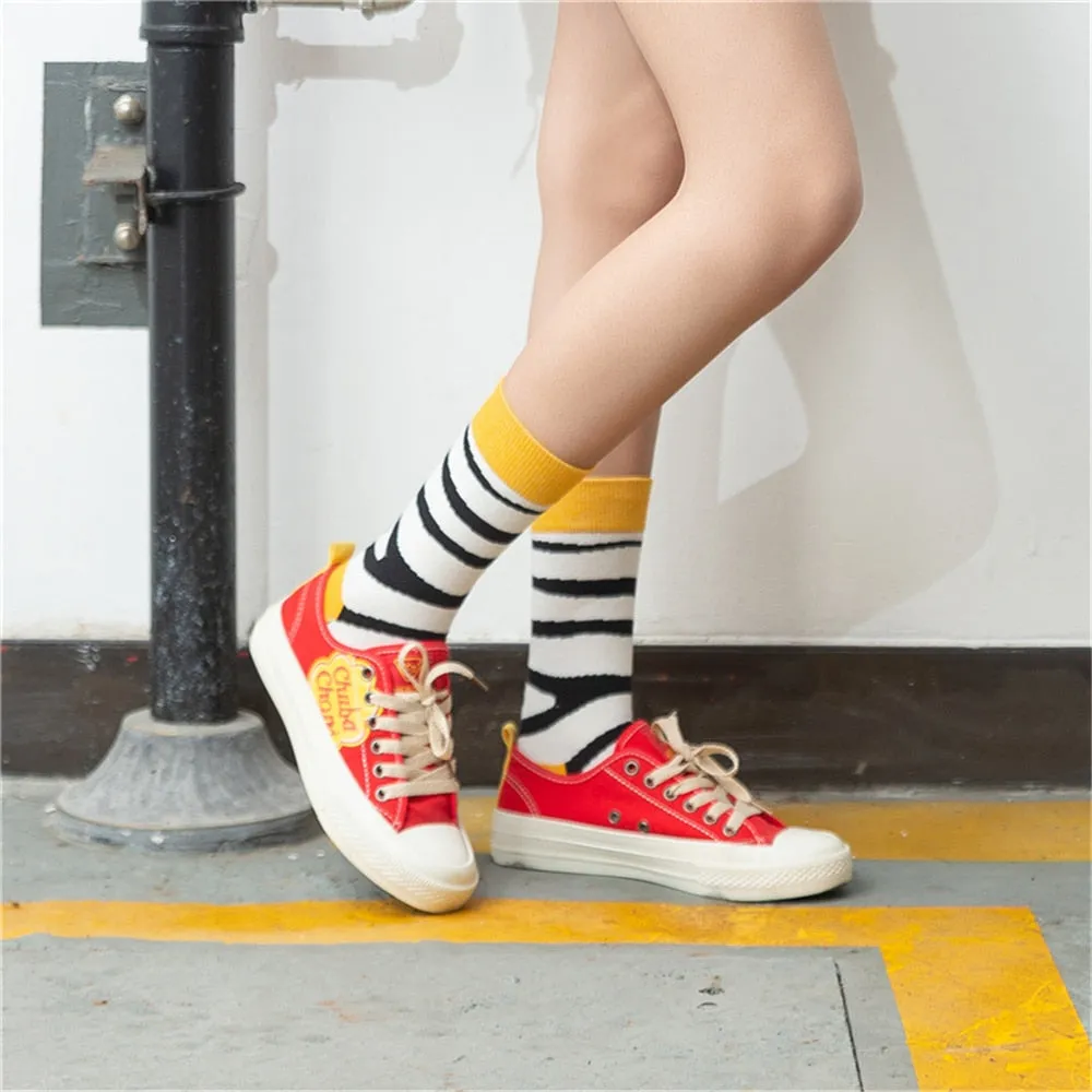 Unisex Winter Fashion Rainbow Print Colorful Funny Art Dress Socks