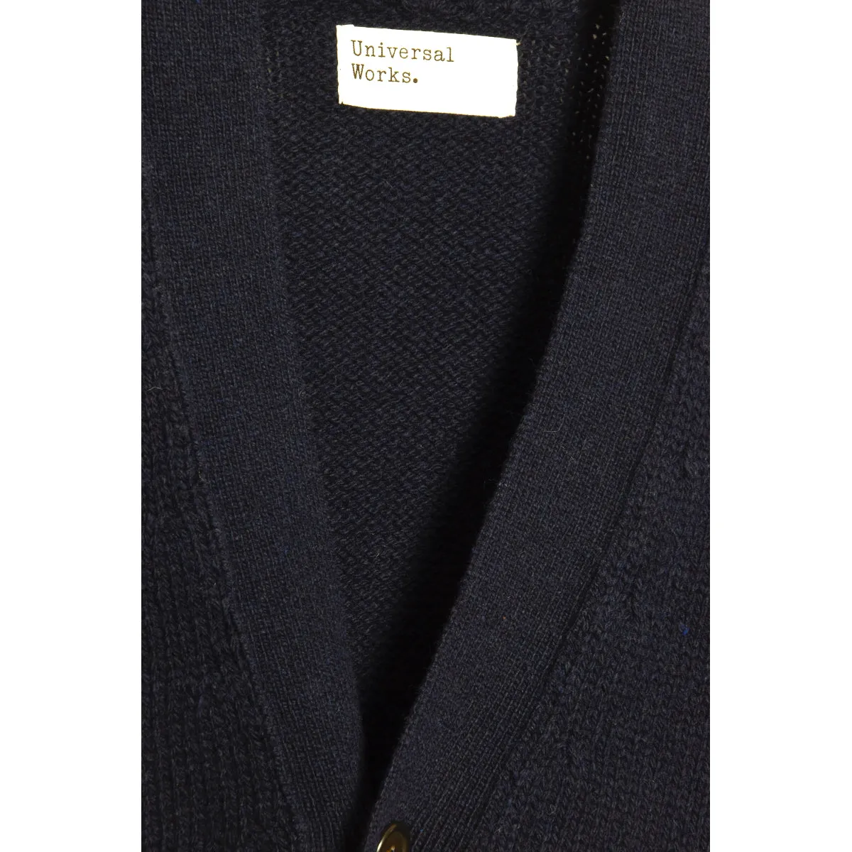 Universal Works Langdale Cardigan 29476 Eco Wool navy