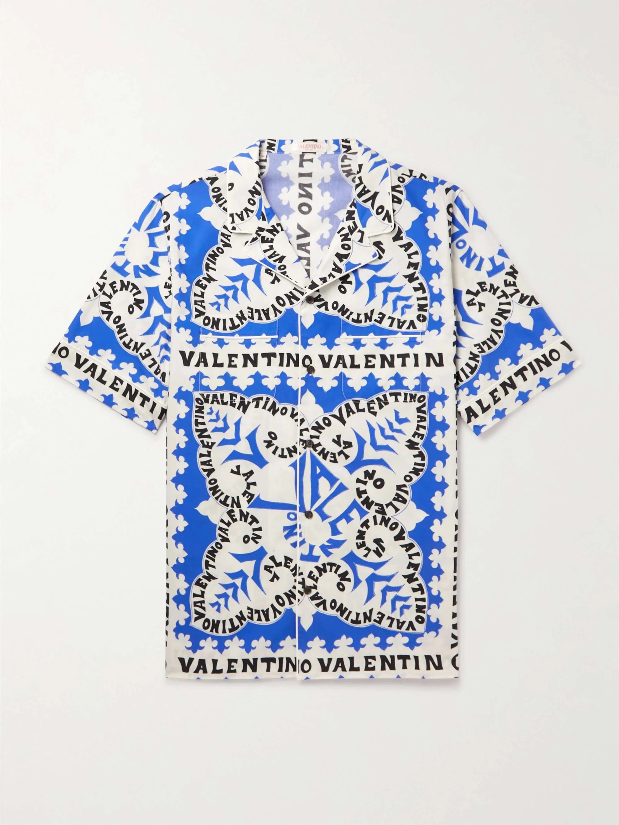 VALENTINO  |Button-down Paisley Unisex Street Style Cotton Short Sleeves