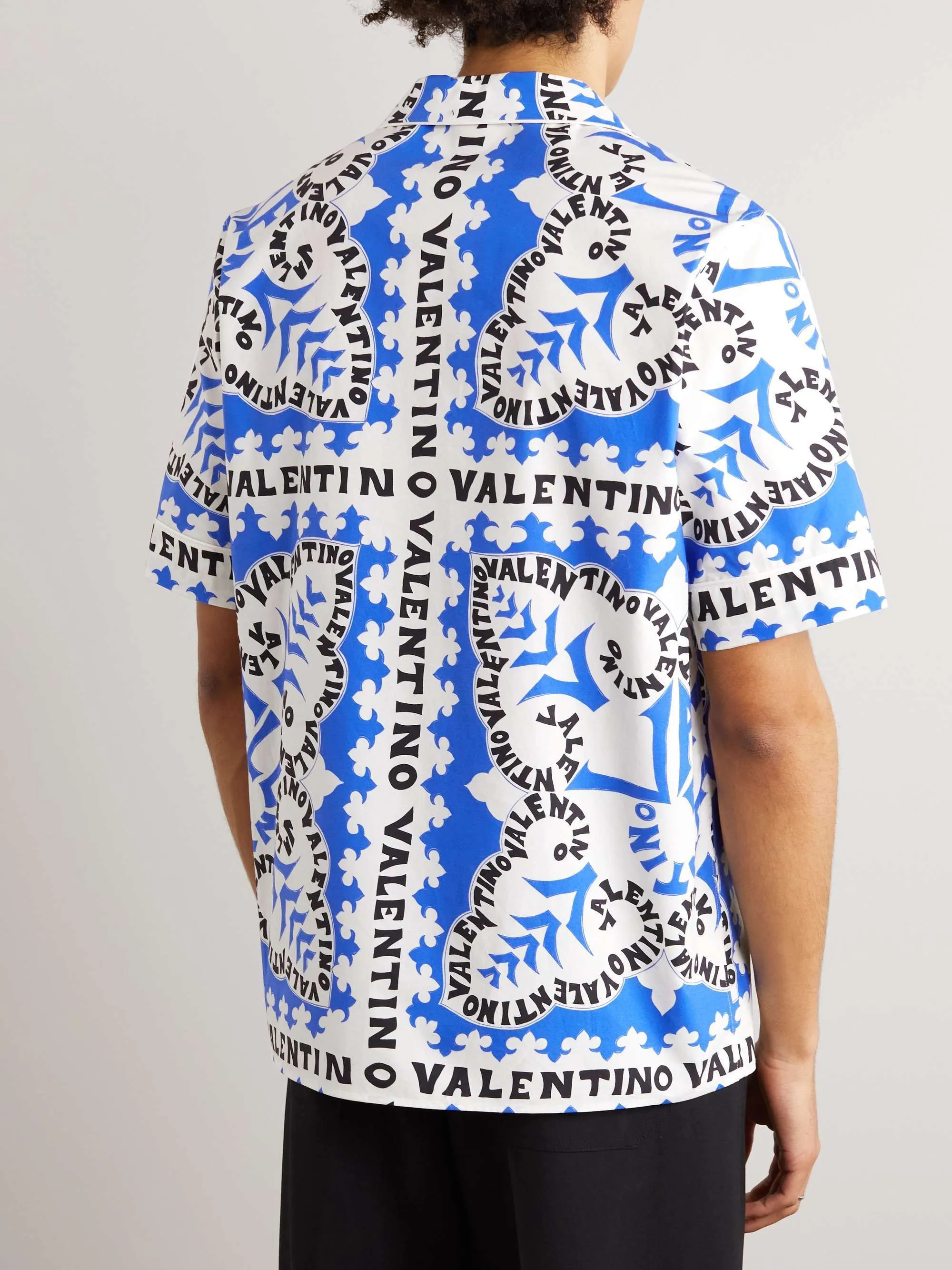 VALENTINO  |Button-down Paisley Unisex Street Style Cotton Short Sleeves