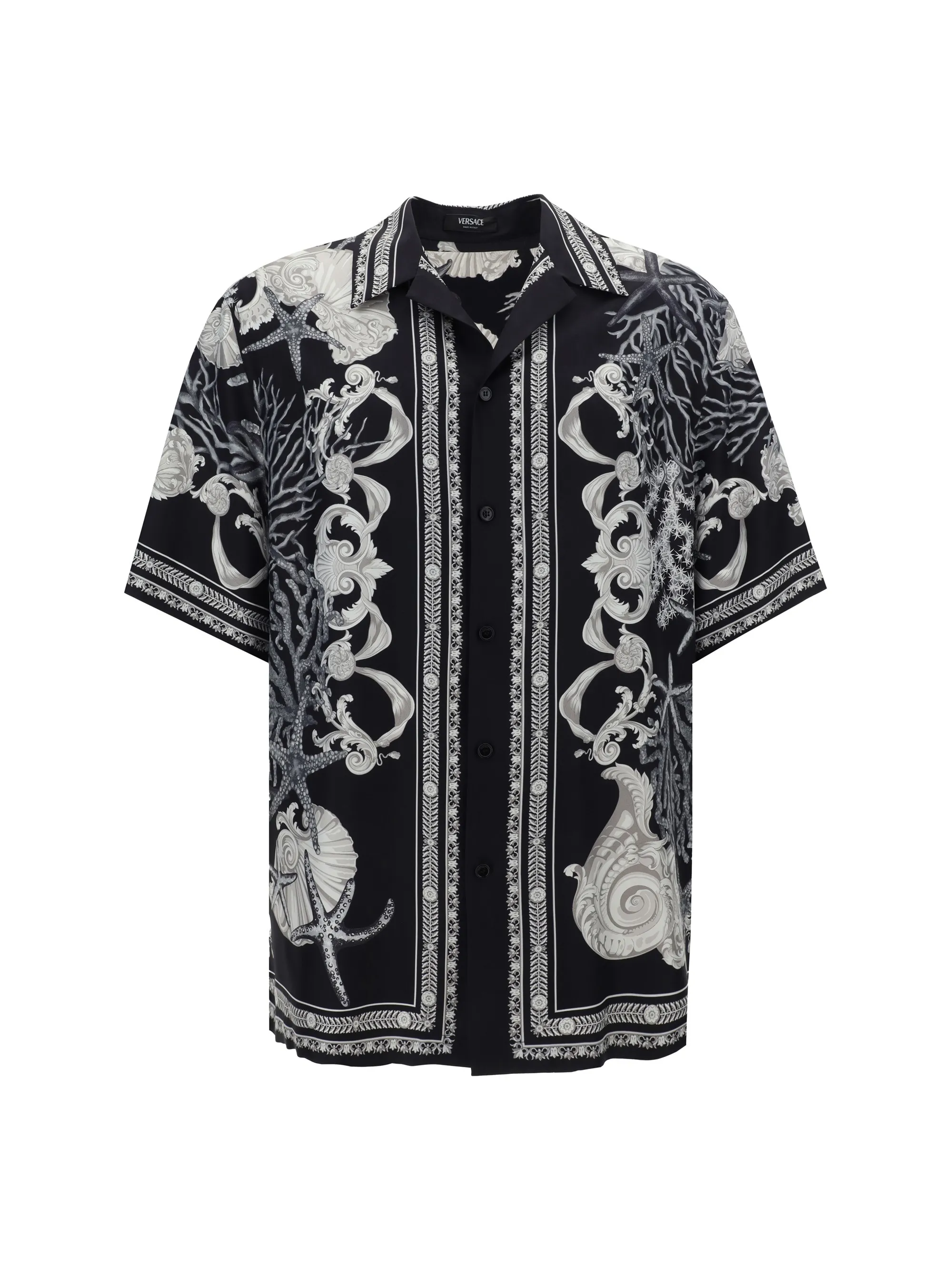 VERSACE  |Button-down Paisley Monogram Tropical Patterns Unisex Silk