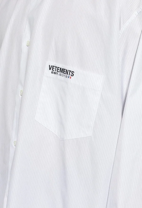 VETEMENTS  |Button-down Stripes Unisex Street Style Long Sleeves Cotton