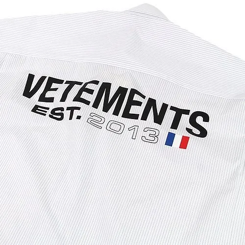 VETEMENTS  |Button-down Stripes Unisex Street Style Long Sleeves Cotton