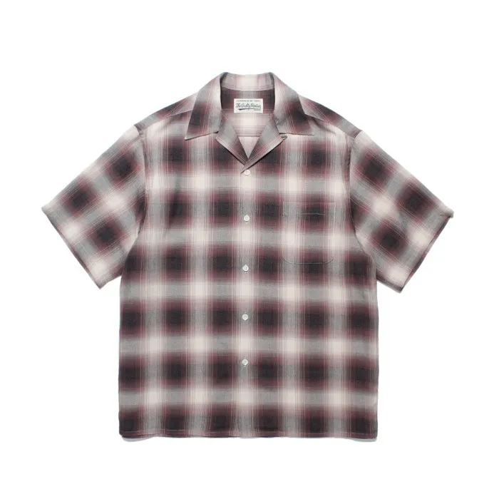 WACKO MARIA  |Button-down Other Plaid Patterns Street Style Bi-color Plain