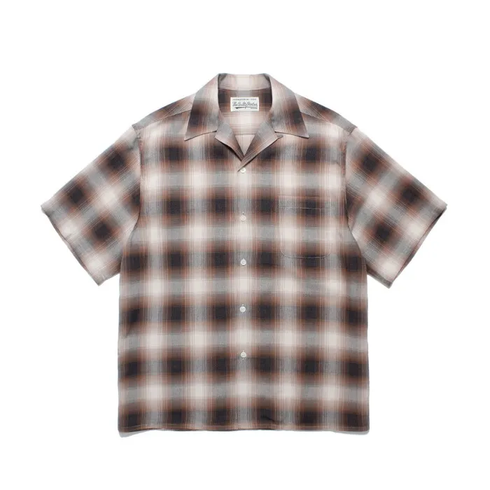 WACKO MARIA  |Button-down Other Plaid Patterns Street Style Bi-color Plain