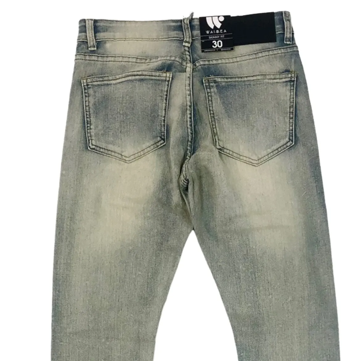 WAIMEA Men Bleached Denim Jeans - Antique Bleach