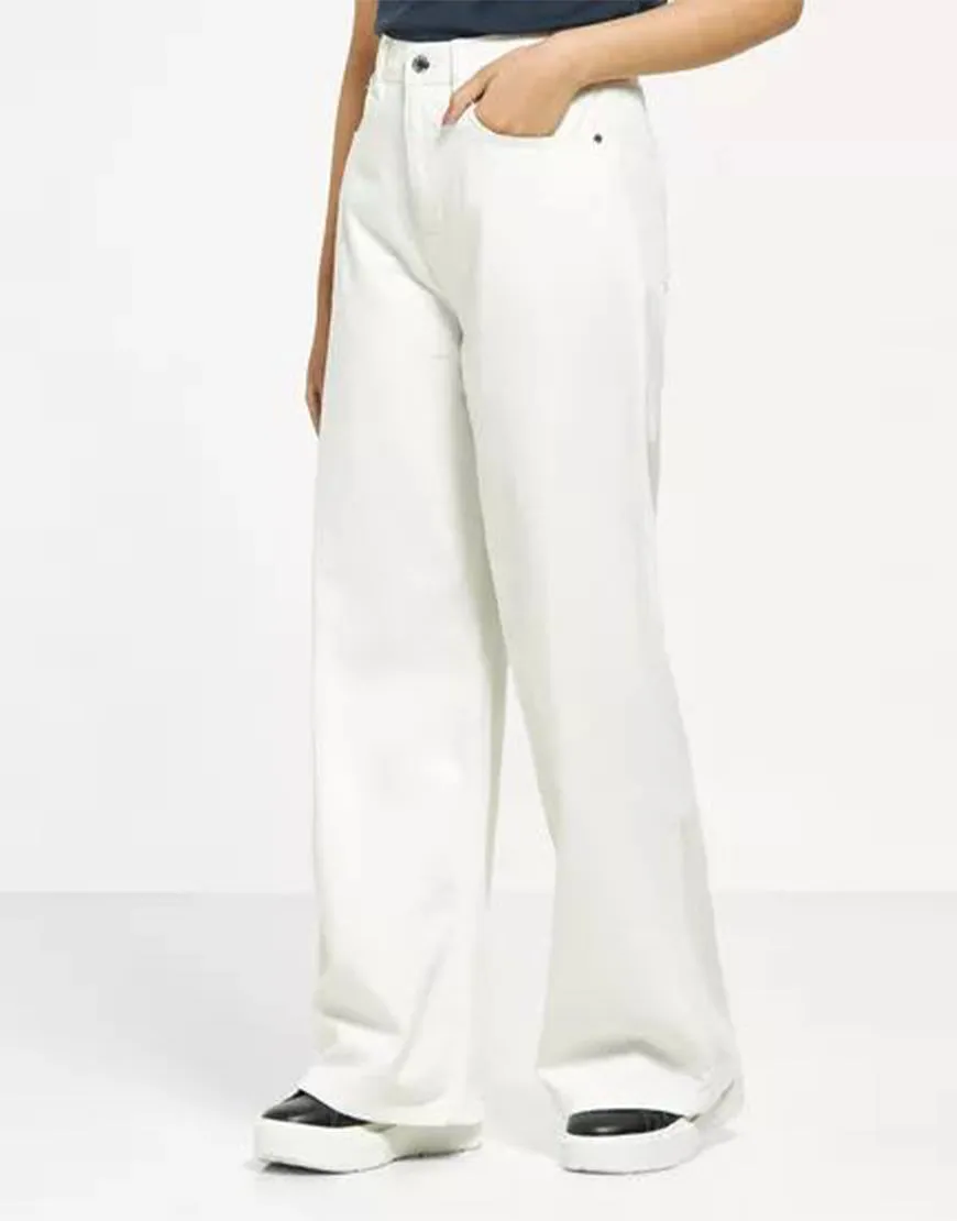 Wide Leg Jeans Milky White