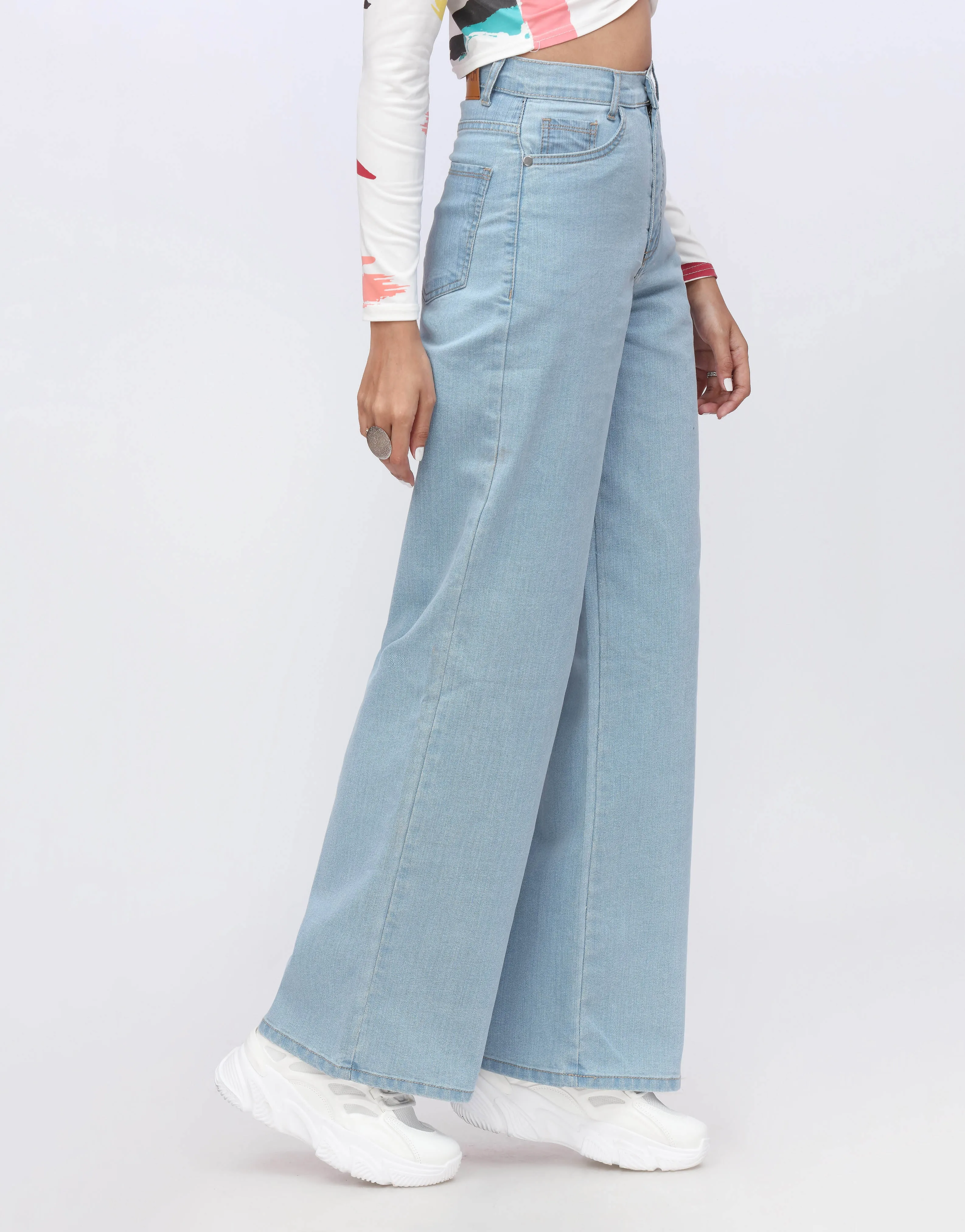 Wide Leg Jeans- Light Blue