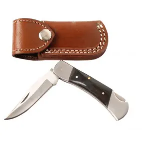 Wild Turkey Handmade Knife with Horn Handle and Leather Case