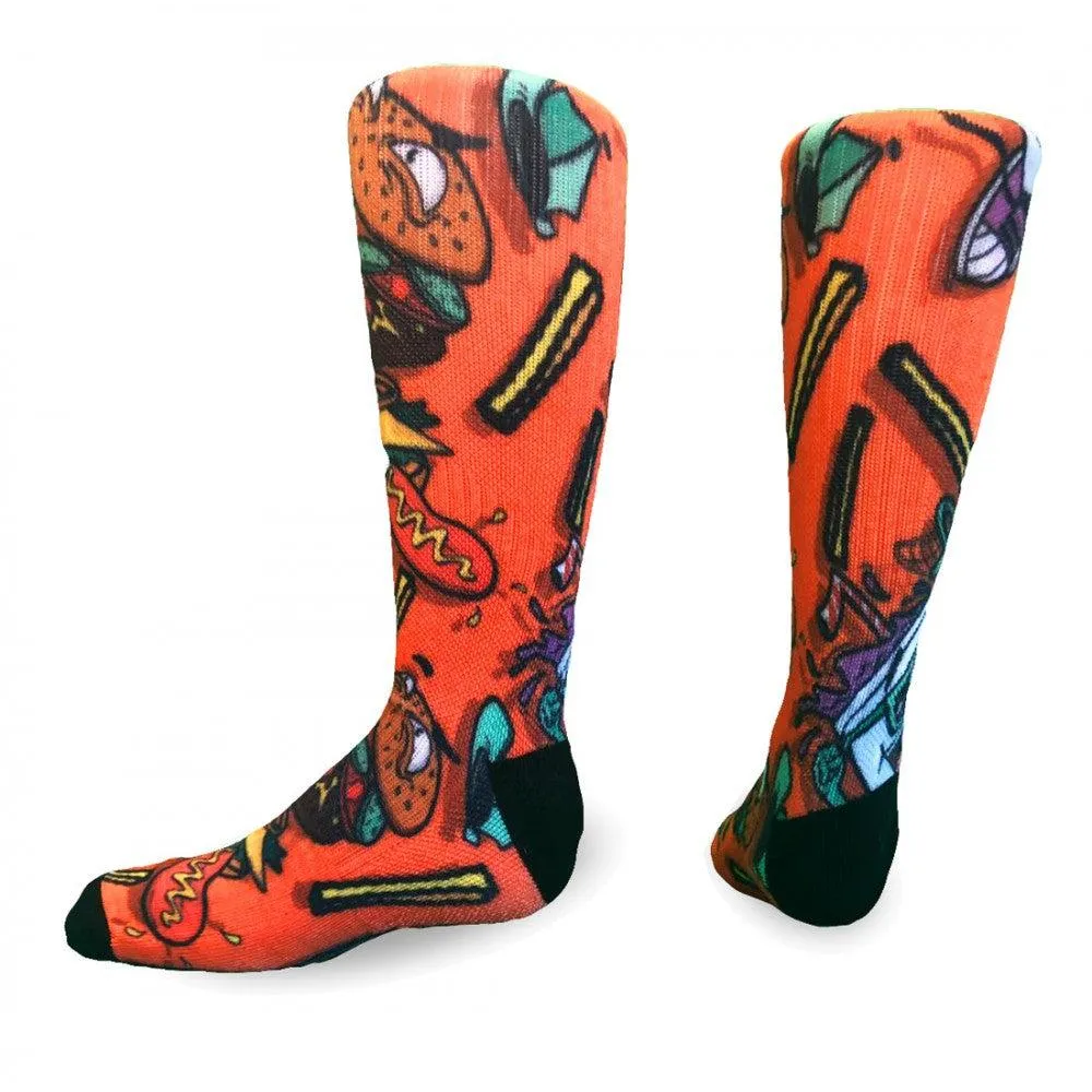 Youth Supersize Crew Socks Orange