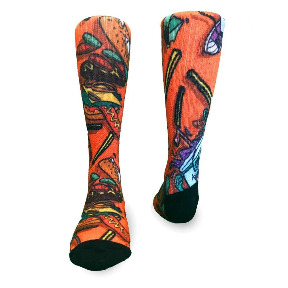 Youth Supersize Crew Socks Orange