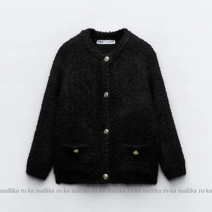 ZARA  |DRAWSTRING KNIT CARDIGAN