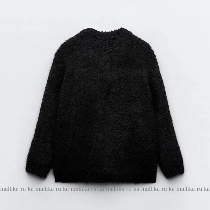 ZARA  |DRAWSTRING KNIT CARDIGAN